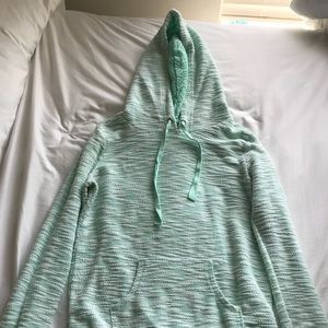 mint green sweatshirt